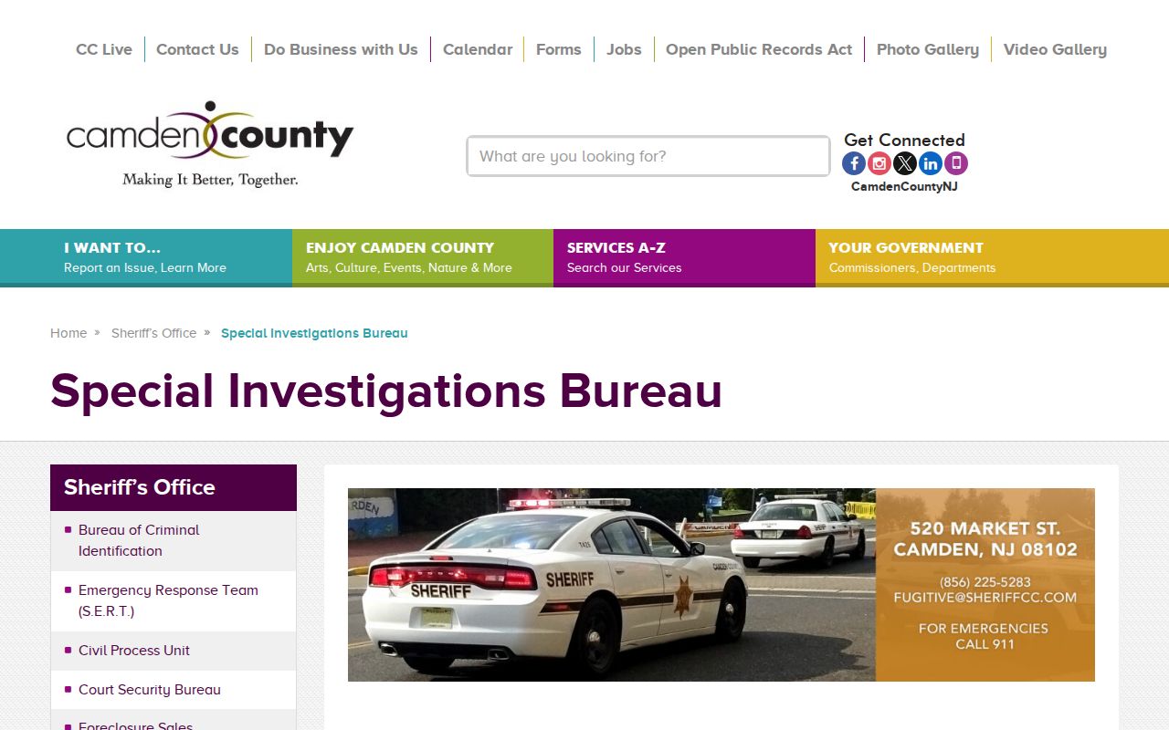 Camden County arrest warrant and fugitive information